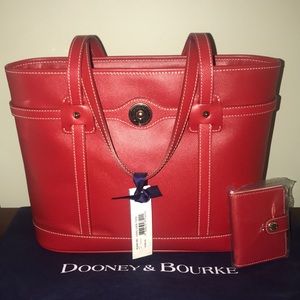 NWT Dooney and Bourke red leather tote